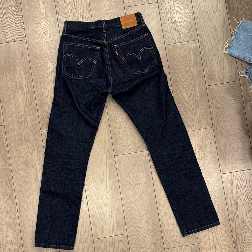 Levi's 501 Women's Straight Leg Jeans - Dark Blue - Picture 4 of 11